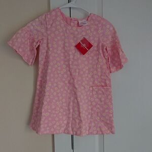 Hanna Andersson Flowers bell sleeve Pink Dress size 5